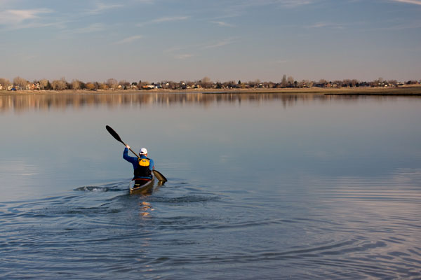 kayaking Boyd Lake, Colorado