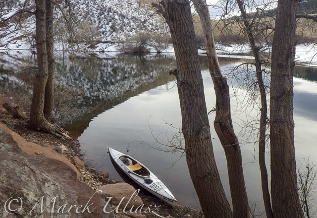 winter paddling on Horsetooth Reservoir