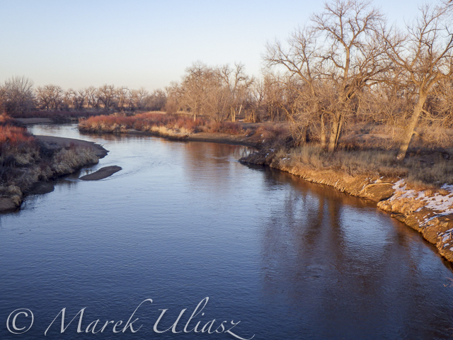 St Vrain Creek above  confluence with the South Platte River.