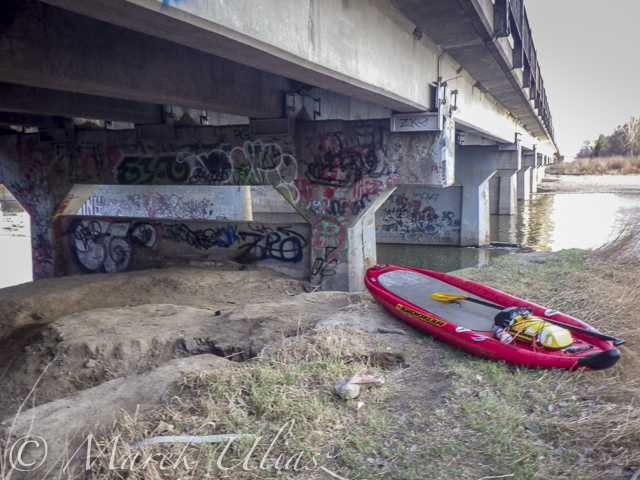 paddling South Platte River by SUP