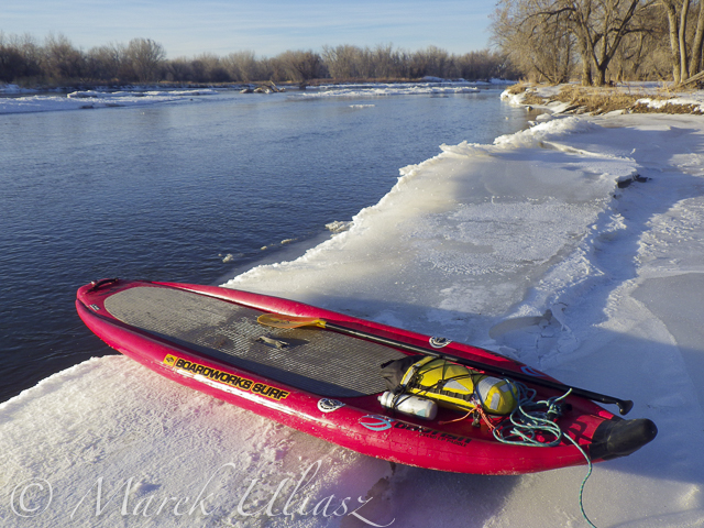 A little bit icy  landing at landing (left shore upstream of the bridge)