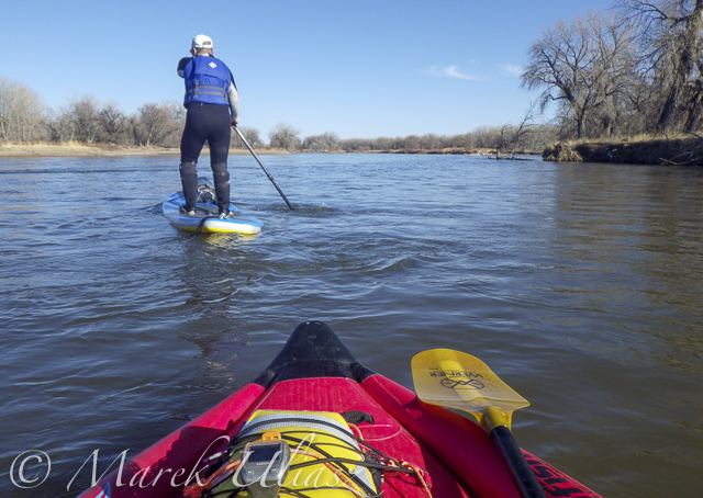 Paddling SUP on South Platte River from Kersey to Kuner